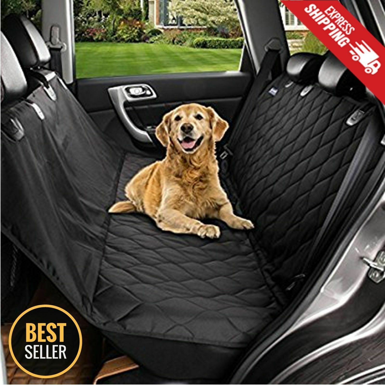 Seat Cover Rear Back Car Pet Dog Travel Waterproof Bench Protector Lux