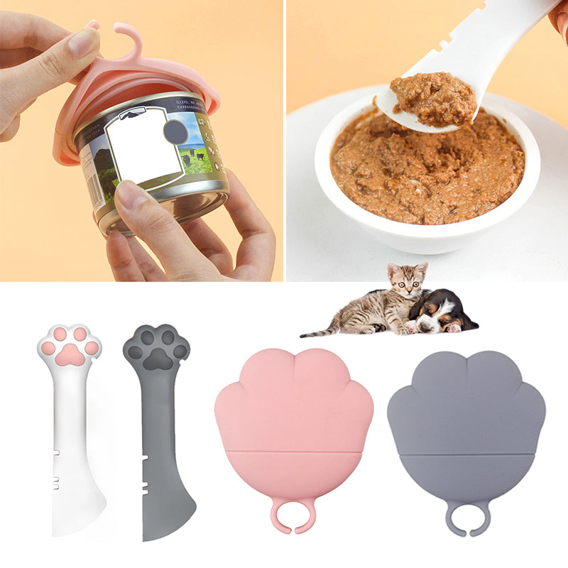 Multifunction Pet Canned Spoon Jar Opener Puppy Feeding Mixing Wet Dry